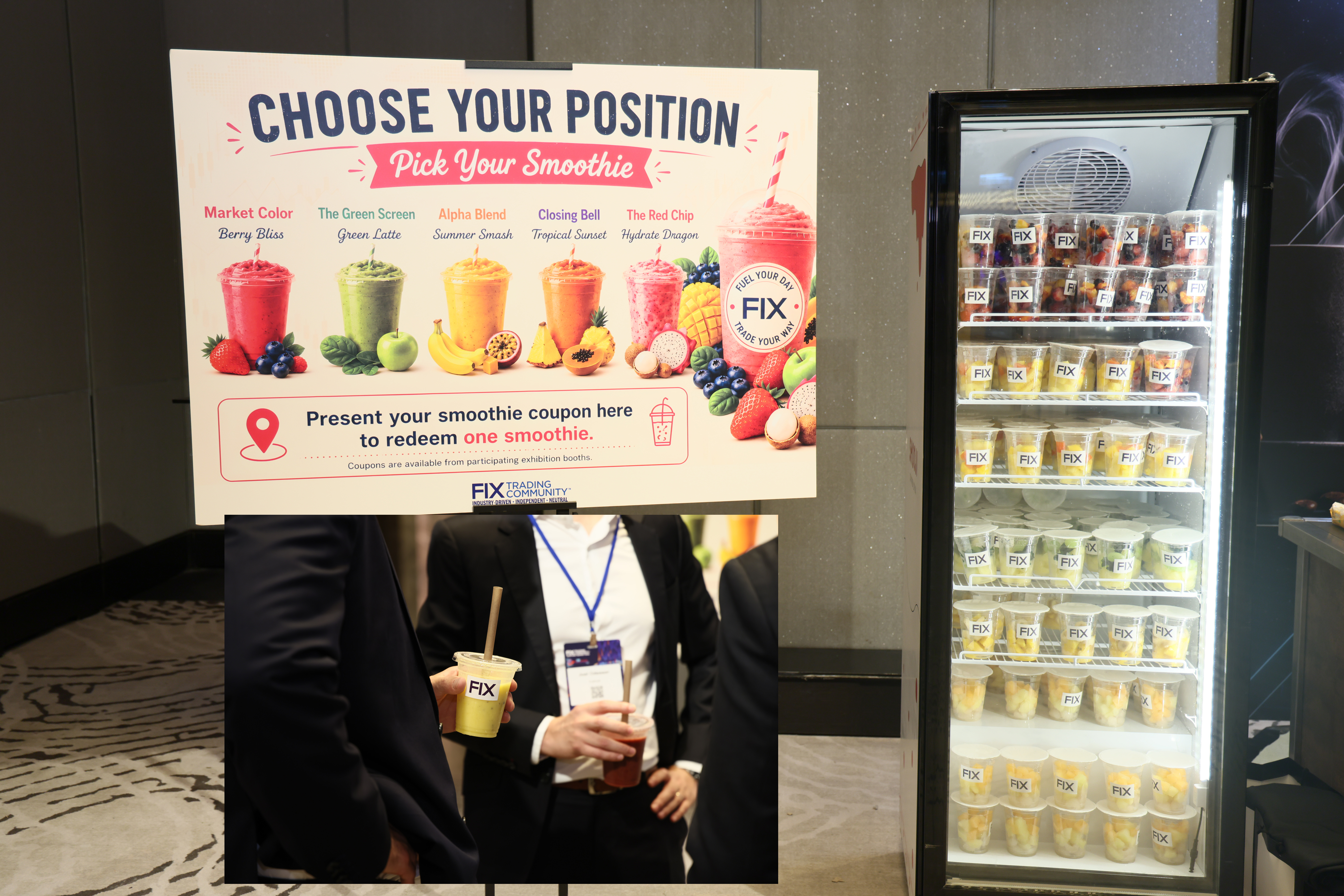 Smoothie corner sponsor activation and delegate experience concept
